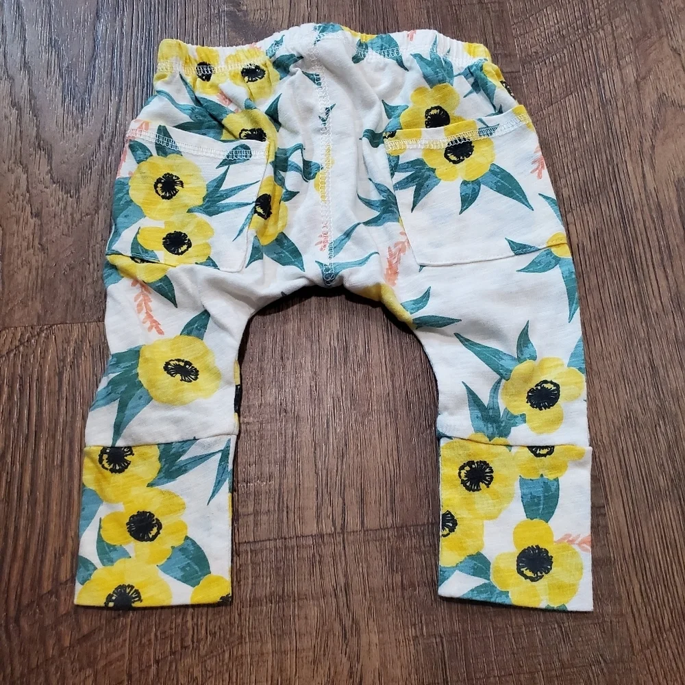 Jessica Simpson Baby Girl Matching Set Sunflower Joggers Polka Dot Top Ruffle 3M